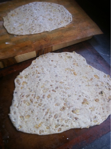 flatbread - before it goes into the oven